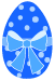 Osterei Blau