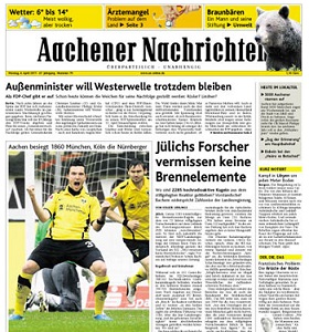 Werbung in Aachener Zeitung - Aachener Nachrichten
