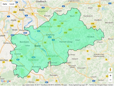 Sendegebiet Radio Bonn/Rhein-Sieg