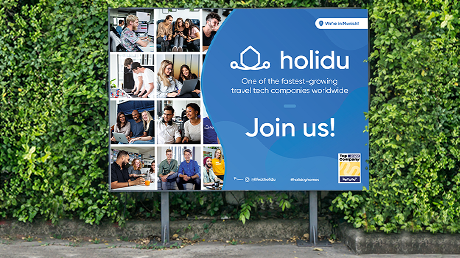 Holidu GmbH – Recruiting auf Plakaten für den Standort München