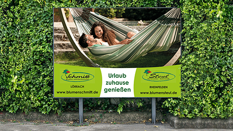 Wiederholungstat Plakat – Schmitt-Steul Gartencenter schwört auf Außenwerbung
